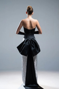 Back Bow Embroidered Gown Back Bow Embroidered Gown