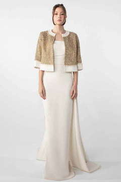 Gown with Embroidered Bolero Gown with Embroidered Bolero