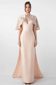 Cape Embroidered Gown Cape Embroidered Gown