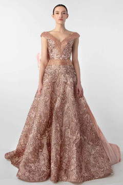 Crystal-Embroidered Gown Crystal-Embroidered Gown