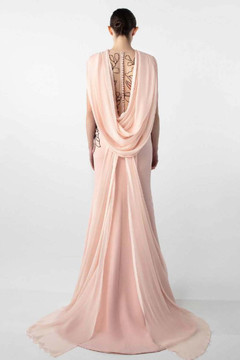 Embroidered-Crepe Gown Embroidered-Crepe Gown