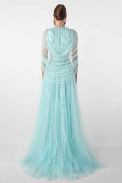Tulle Gown with Draped Bolero Tulle Gown with Draped Bolero