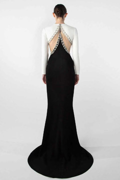 Crepe Cut-Out Gown Crepe Cut-Out Gown