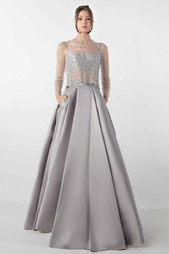 Sheer Top, Crop Top with Skirt Sheer Top, Crop Top with Skirt