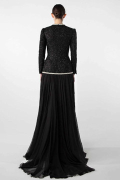 Tweed and Chiffon Gown Tweed and Chiffon Gown