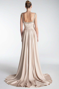 Draped-Satin Gown