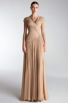 Draped-Chiffon Gown Draped-Chiffon Gown