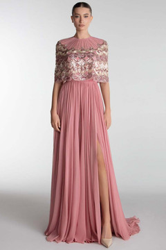 Cape Gown with Slit Cape Gown with Slit