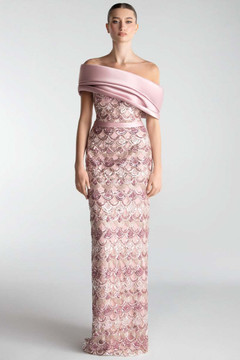 Embroidered-Column Gown Embroidered-Column Gown