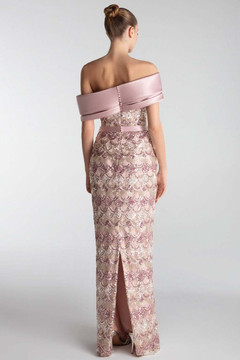 Embroidered-Column Gown Embroidered-Column Gown