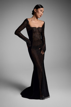 Lace and Velvet Gown Lace and Velvet Gown