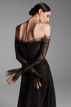 Lace and Chiffon Gown Lace and Chiffon Gown