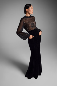 Cowl Neck Open Back Gown Cowl Neck Open Back Gown