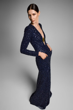 Flower Sequin Gown Flower Sequin Gown
