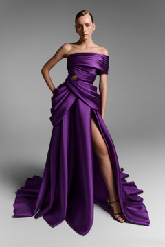 Mikado Slit Gown Mikado Slit Gown