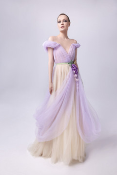 Off-Shoulder-Illusion Gown Off-Shoulder-Illusion Gown
