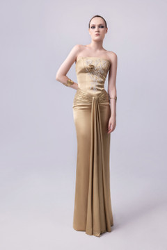 Italian Crepe and Lamé Gown Italian Crepe and Lamé Gown