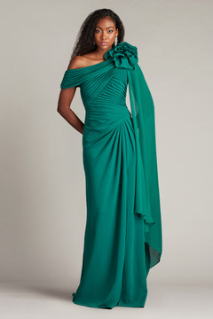 Off Shoulder Gown with Cape-Sleeve Off Shoulder Gown with Cape-Sleeve
