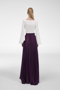 Pleated Sleeved Gown Pleated Sleeved Gown