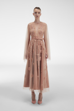 Floral Applique Tea Dress Floral Applique Tea Dress
