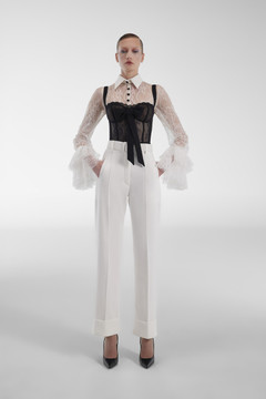 Lace Top with Crepe Pants Lace Top with Crepe Pants