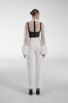 Lace Top with Crepe Pants Lace Top with Crepe Pants