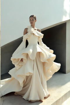High Low Ruffle Gown High Low Ruffle Gown
