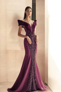 Structured Off Shoulder Gown Structured Off Shoulder Gown