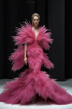 Feathered Mermaid Gown