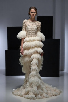 Tiered Feathered Gown Tiered Feathered Gown