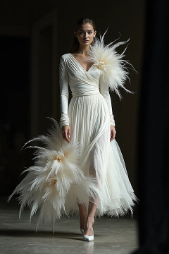 Feathered Floral Dress Feathered Floral Dress