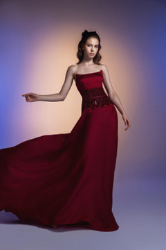 Strapless Red Gown Strapless Red Gown