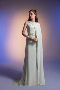 One Shoulder Cape-Gown One Shoulder Cape-Gown