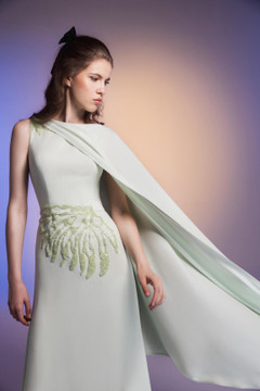 One Shoulder Cape-Gown One Shoulder Cape-Gown