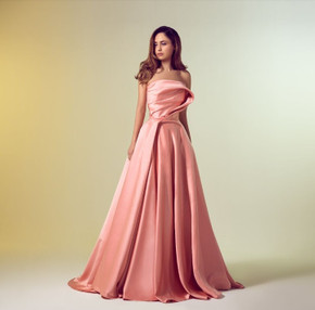Ziad Germanos Strapless Satin Evening Gown 223848 Ziad Germanos Strapless Satin Evening Gown 223848