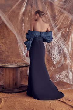 Michelle Off Shoulder Form Fitted Gown