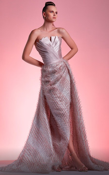 Frayed Skirt Strapless Gown Frayed Skirt Strapless Gown
