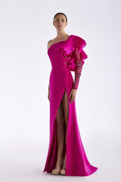 Crepe and Mousseline Gown