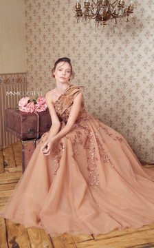 Sequin Embellished One Shoulder Gown Sequin Embellished One Shoulder Gown