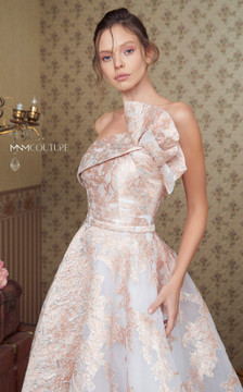 Strapless Pleated A-Line Gown Strapless Pleated A-Line Gown