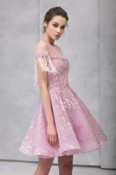 Charleston Hand-Embroidered Sleeve Cocktail Dress Charleston Hand-Embroidered Sleeve Cocktail Dress