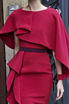 Ruffled Crepe Gown Ruffled Crepe Gown