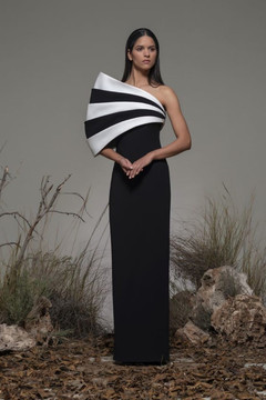 Boca One Shoulder Column Gown