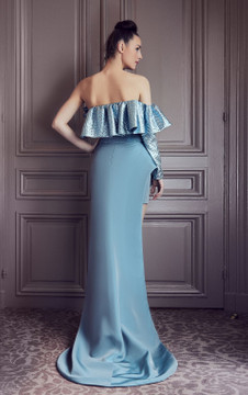 Strapless Top and Slit Skirt Strapless Top and Slit Skirt