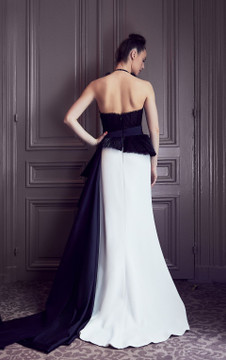 Sleeveless Draped Halter Neck Gown Sleeveless Draped Halter Neck Gown