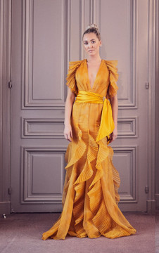 Ruffled Sleeveless Evening Gown Ruffled Sleeveless Evening Gown