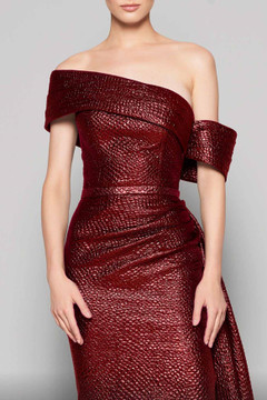 Off the Shoulder Slit Gown Off the Shoulder Slit Gown