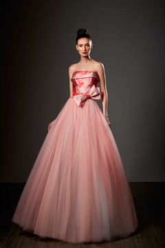 Strapless Floral Bodice A-Line Gown Strapless Floral Bodice A-Line Gown