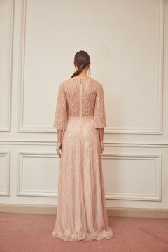 ¾ Sleeve V Neck Gown ¾ Sleeve V Neck Gown
