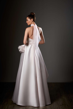 Strapless Draped A-Line Gown